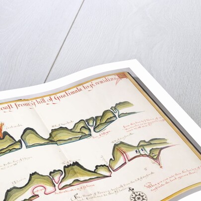 Ms Elkins 169 'A description of the sea coast from the hill of Guatemala to...' Illustration from 'Waggoner of the Sea' by William Hack