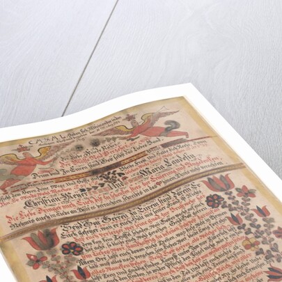 Marriage Greeting for Christian Meyer and Maria Landes, 1784 by Johann Adam Eyer