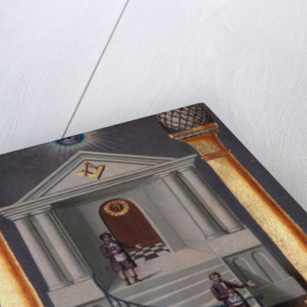 Second degree masonic tracing board, 1819 by Josiah Bowring