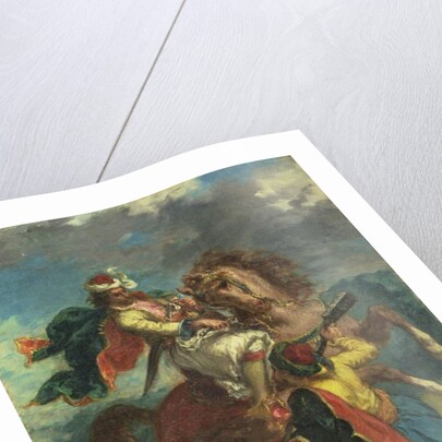 A Turk Surrenders to a Greek Horseman, 1856 by Ferdinand Victor Eugene Delacroix