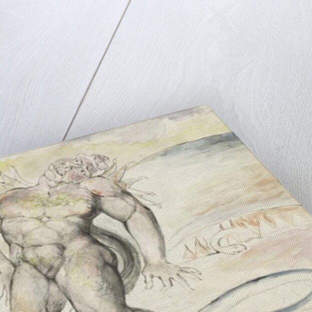 Agnello de Brunelleschi of Florence being transformed into a serpent by William Blake