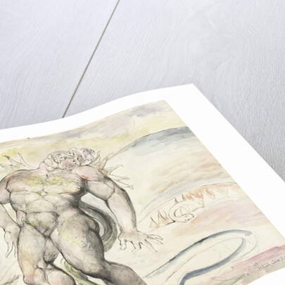 Agnello de Brunelleschi of Florence being transformed into a serpent by William Blake