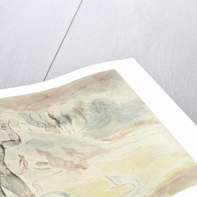 Donati transformed into a serpent; Francesco de'Cavalcanti retransformed into a man by William Blake