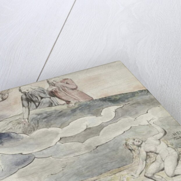 Dante and Virgil gazing into the Ditch of Flatterers by William Blake