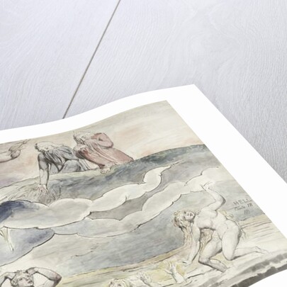 Dante and Virgil gazing into the Ditch of Flatterers by William Blake