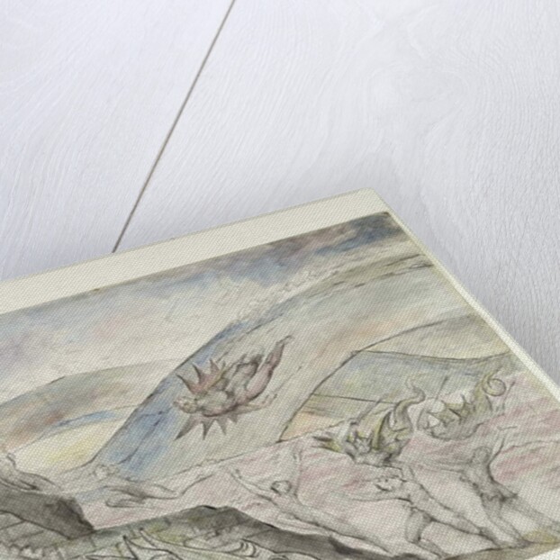 Demons tormenting the seducers of Malebolge by William Blake