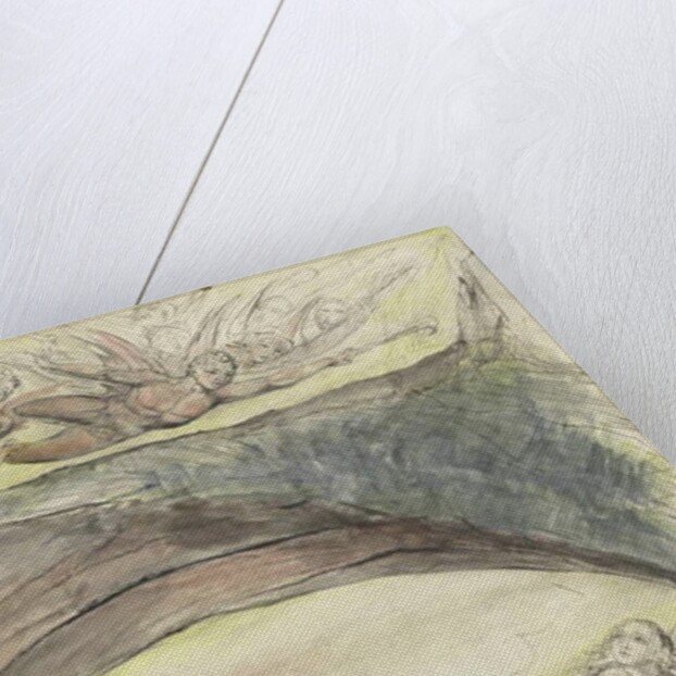 Virgil rescues Dante from the evil demons by William Blake