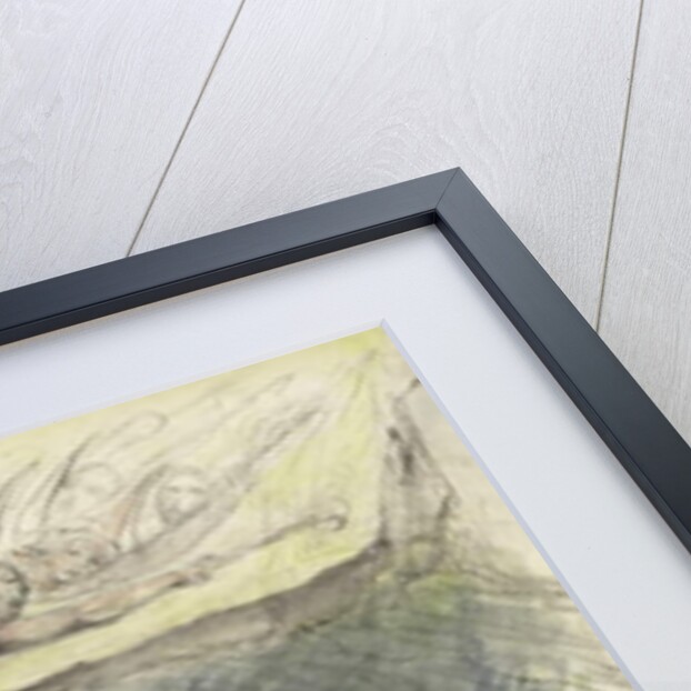 Virgil rescues Dante from the evil demons by William Blake