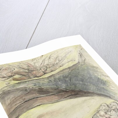 Virgil rescues Dante from the evil demons by William Blake