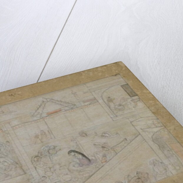 Wedding Preparations from a Naishadhicharita series, Guler, Punjab Hills, 1775-1800 by Indian School