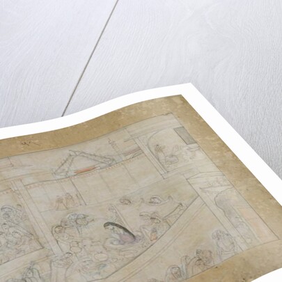 Wedding Preparations from a Naishadhicharita series, Guler, Punjab Hills, 1775-1800 by Indian School