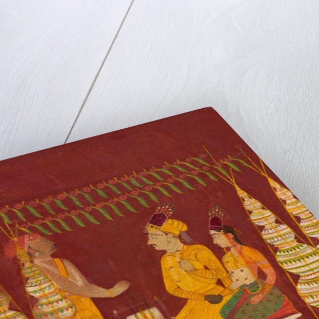Wedding ceremony in the presence of Brahma, c.1680 by Indian School