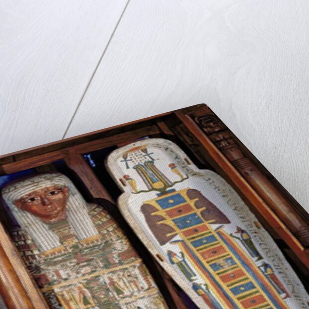 Egyptian sarcophagus covered with hieroglyphics by Egyptian Egyptian