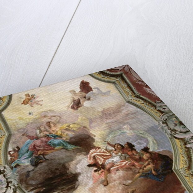 Mythological Scene with Jupiter, Juno, the Muses and Father Time by Italian School