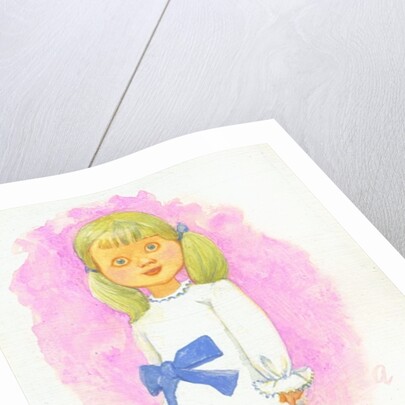 Little Girl with Bow, 1970s by George Adamson