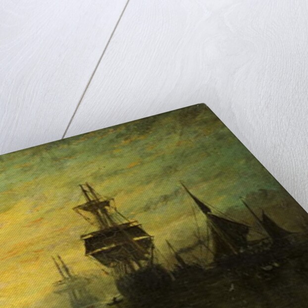 Sunset with Boats, 1875 by William Adolphus Knell