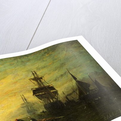 Sunset with Boats, 1875 by William Adolphus Knell