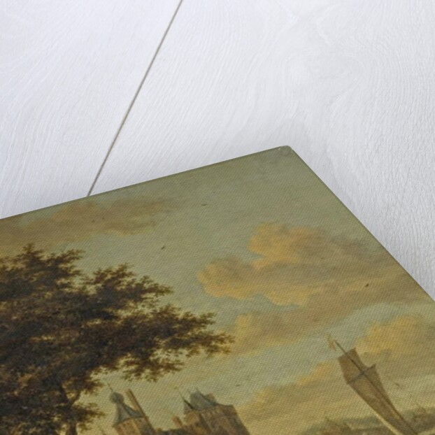 Dutch Beach Scene with Shipping by Abraham Storck