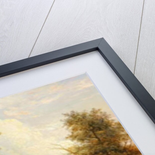 River Scene with Anglers, the Leadon, Gloucestershire, c.1880 by Edward Smith