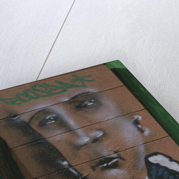 Mural depicting a human face by Anonymous