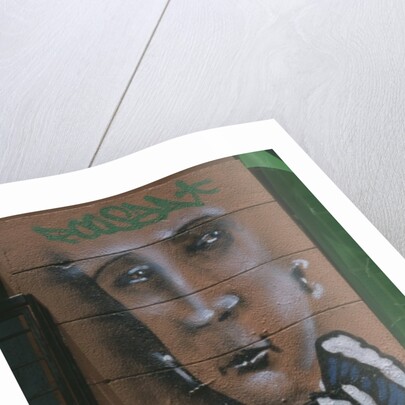 Mural depicting a human face by Anonymous