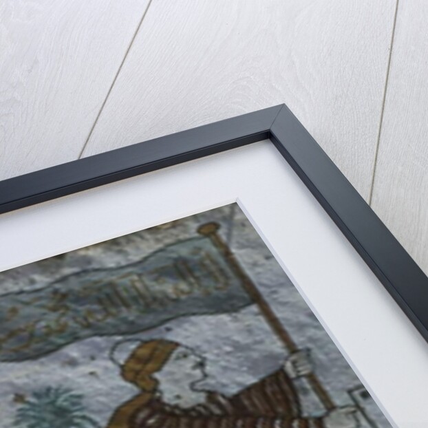 Painted wall depicting men with a camel by Egyptian Egyptian