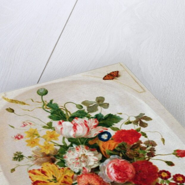 An Urn of Flowers in an Alcove by Jan Frans Josephus Mertens