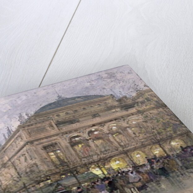 Parisian Street Scene by Eugene (1854-1941) Galien-Laloue