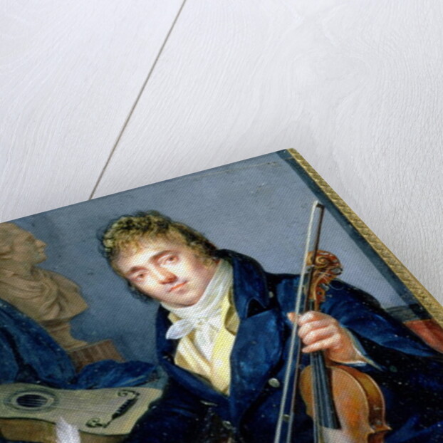 Portrait of a Composer, with his Violin and Score by Francois Elie Vincent