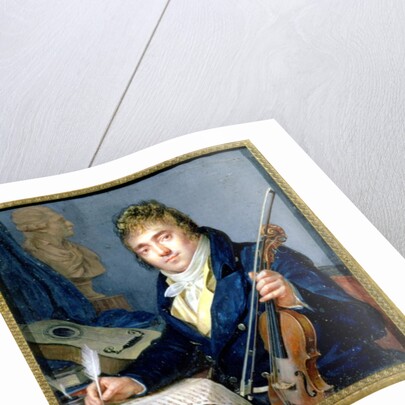 Portrait of a Composer, with his Violin and Score by Francois Elie Vincent