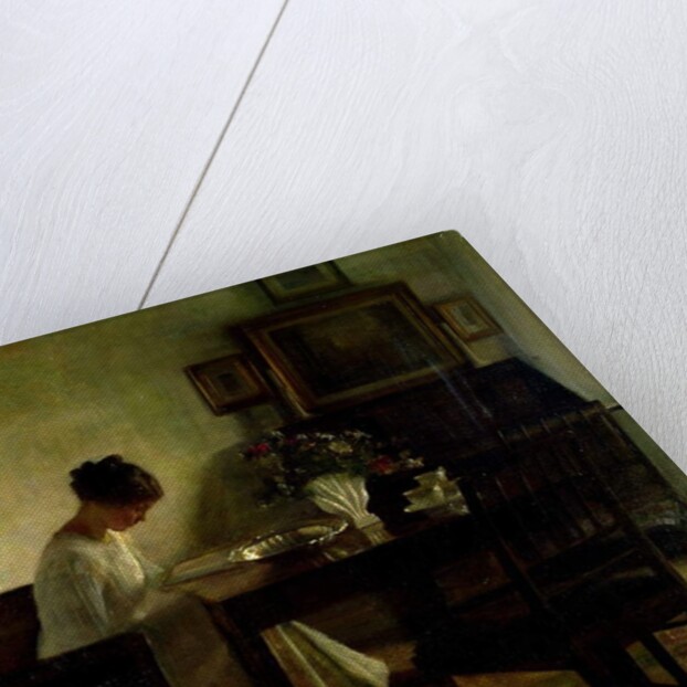 Girl Reading in an Interior by Carl Holsoe