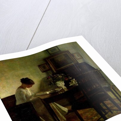 Girl Reading in an Interior by Carl Holsoe