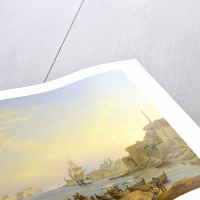 Grand Harbour, Valletta, Malta, 1850 by John or Giovanni Schranz
