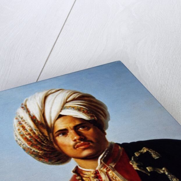 Ottoman turbanned warrior by Francois Henri Alexandre La Fond