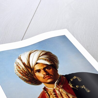 Ottoman turbanned warrior by Francois Henri Alexandre La Fond