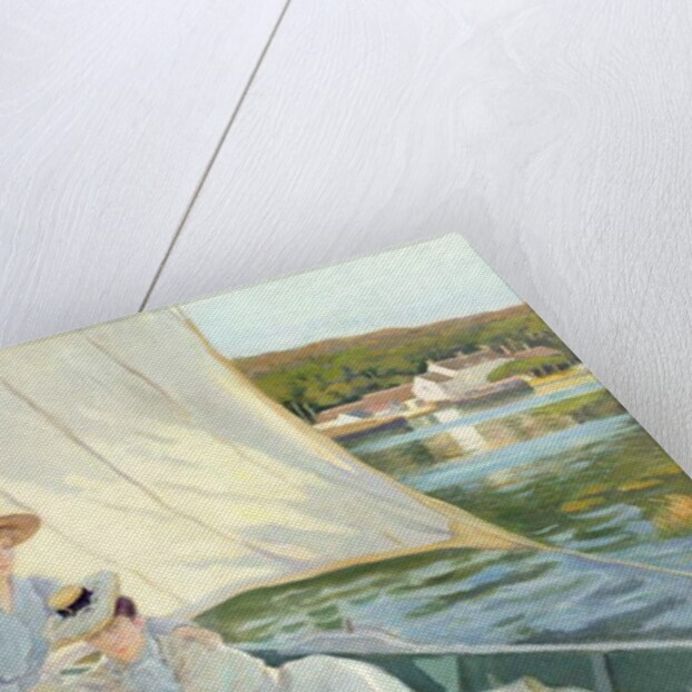 Ladies in a Sailing Boat by Jules Cayron