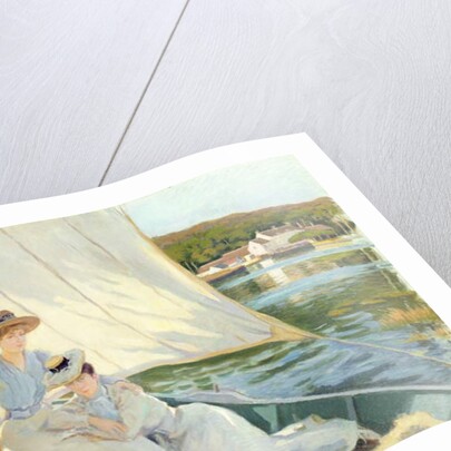 Ladies in a Sailing Boat by Jules Cayron
