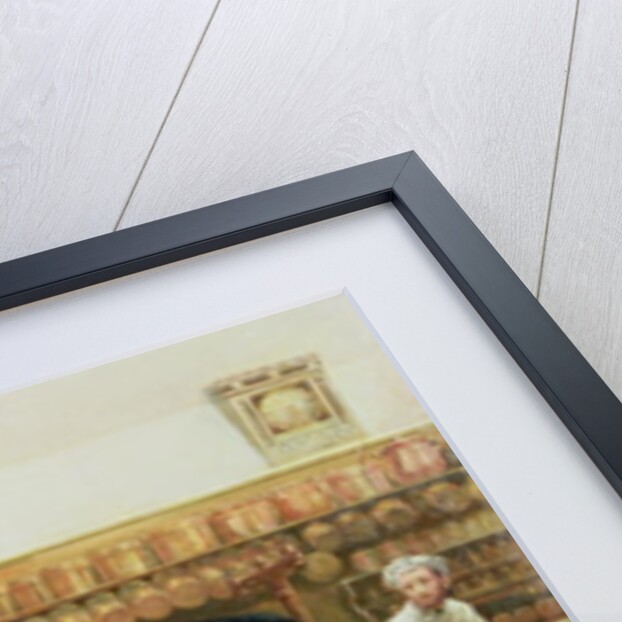 Study of the interior of the kitchen at Windsor Castle with a visit by the Royal Family, 1886 by Frank Watkins