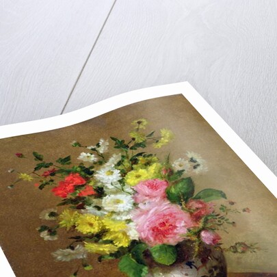 Still life with flowers in a vase, c.1866 by Louise Darru