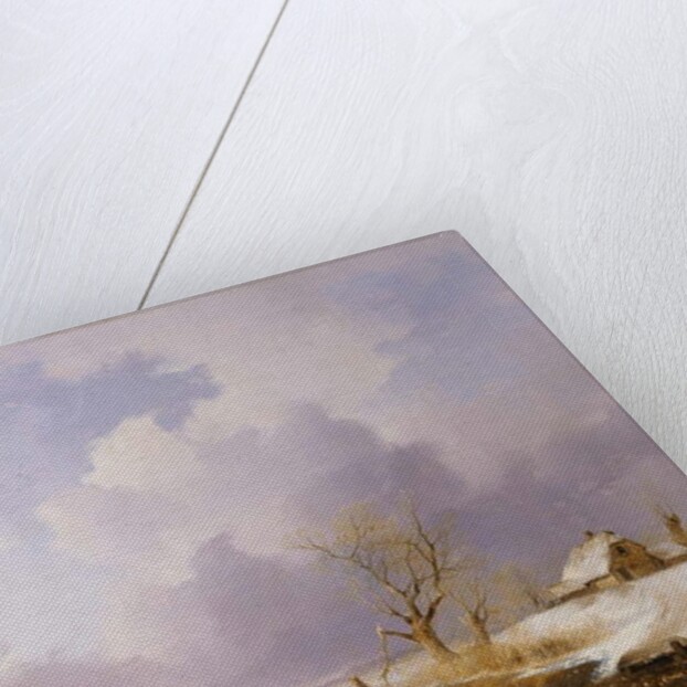 Landscape with frozen canal, 1842 by Remigius van Haanen