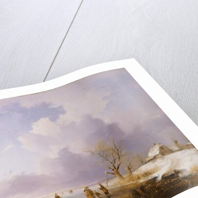 Landscape with frozen canal, 1842 by Remigius van Haanen