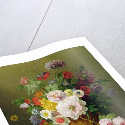 Still Life with Flowers and Fruit by Anthony Obermann