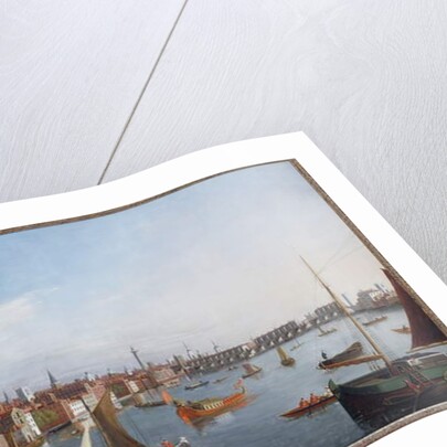 View of the River Thames with St. Paul's and Old London Bridge by William James