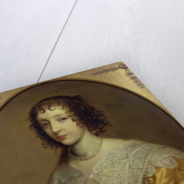 Portrait of Henrietta Maria, Queen consort of Charles I of Great Britain and Ireland by Cornelius Janssen van Ceulen