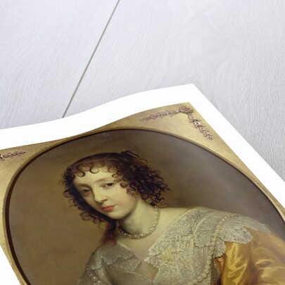 Portrait of Henrietta Maria, Queen consort of Charles I of Great Britain and Ireland by Cornelius Janssen van Ceulen