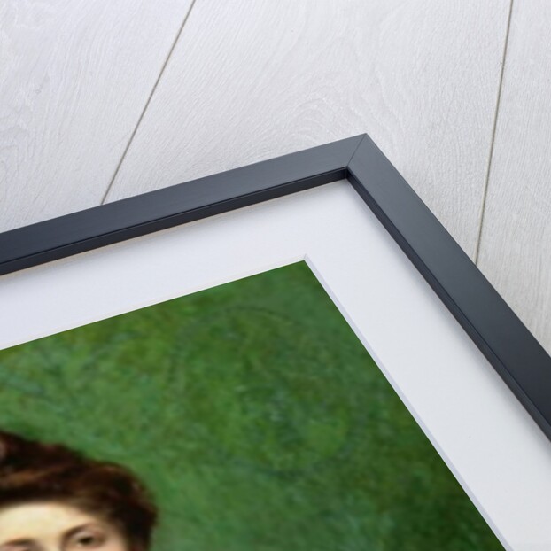 Portrait of a lady holding a fan, 1898 by Jules-Charles Aviat