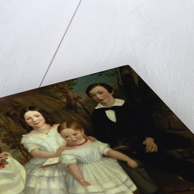 Portrait of a boy and his four sisters, c.1830 by John A. Giles