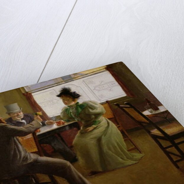 Bar interior, c.1880 by Belgian School