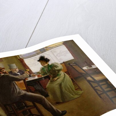 Bar interior, c.1880 by Belgian School