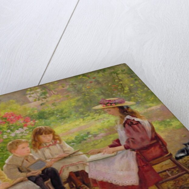 Lesson in the Garden, 1900 by Ada Shirley-Fox